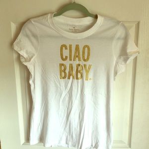 Kate spade “ciao baby” tee